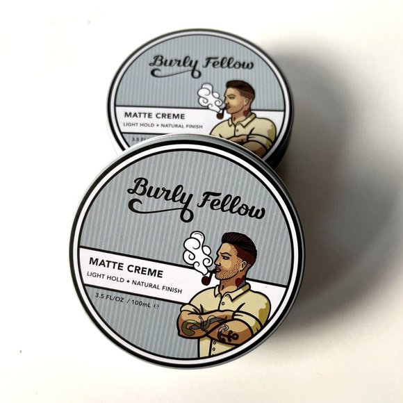 New 2pack BURLY FELLOW Matte Creme Light Hold With A Natural Finish For Hair - Picture 1 of 2